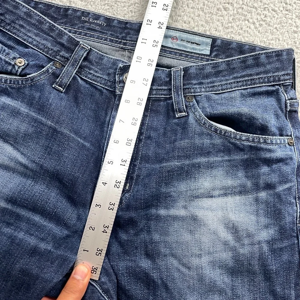AG Adriano Goldschmied The Everett Jeans Mens 31R Blue Slim Straight Denim